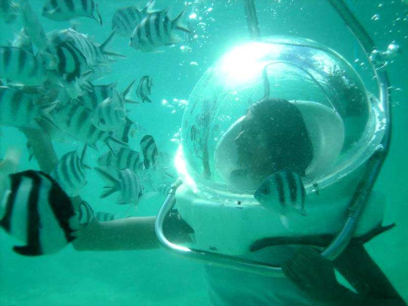 Under Water Walk in Baina Beach, Goa