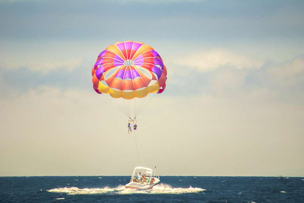 Parasailing at Payyambalam Beach, Kannur