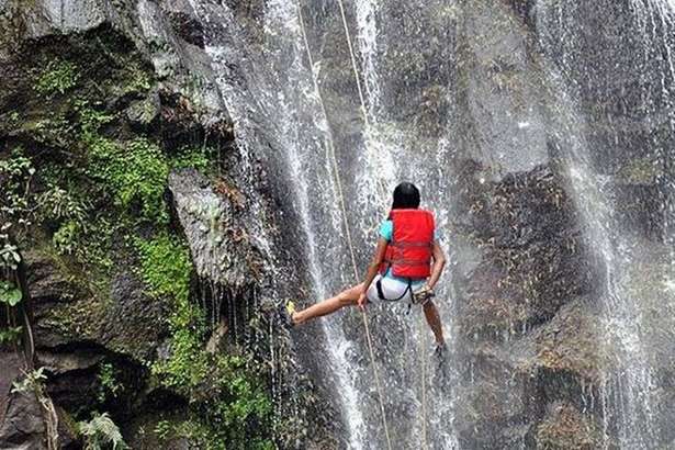 Chelavara Waterfall Rappelling, Coorg