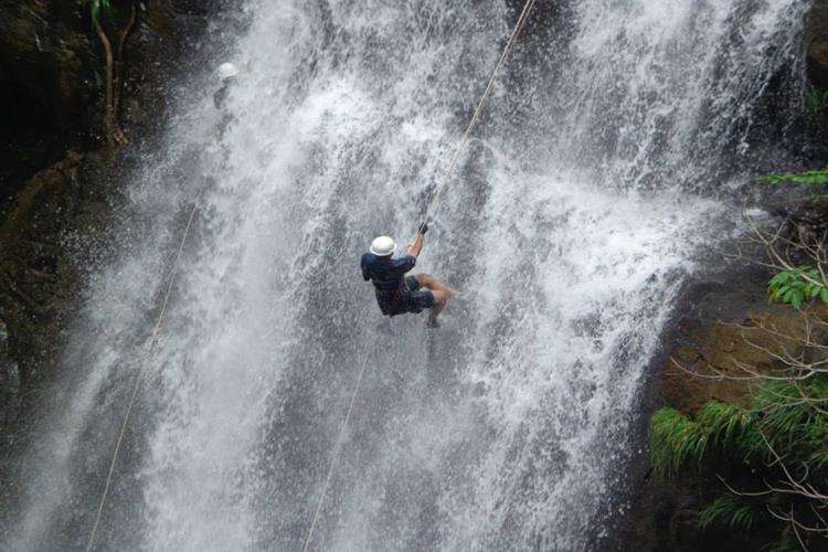 Waterfall Rappelling at Dodhani Waterfalls