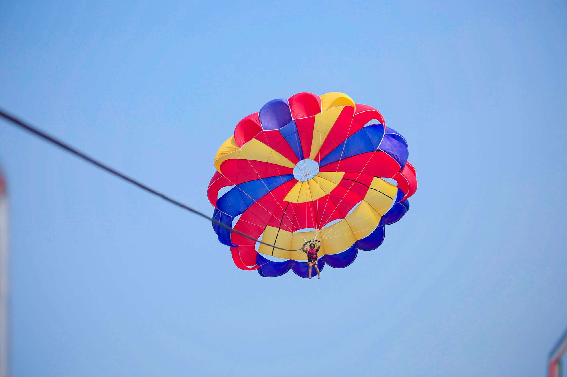 Beach Parasailing at Mobor Beach in Goa