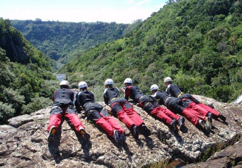 Hiking and Zip lining at Tamarin Falls in Mauritius