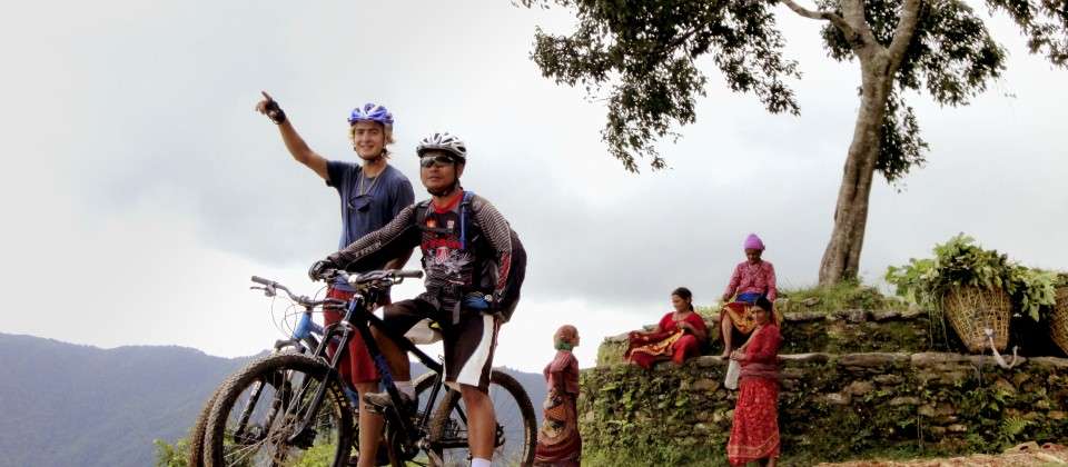 Mountain Biking at Pokhara in Nepal