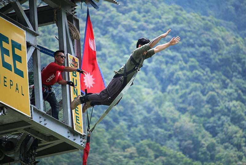 Bungee Jumping at Hemja, Pokhara