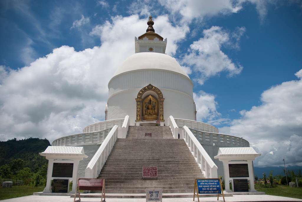 Marvel at Pokhara Shanti Stupa