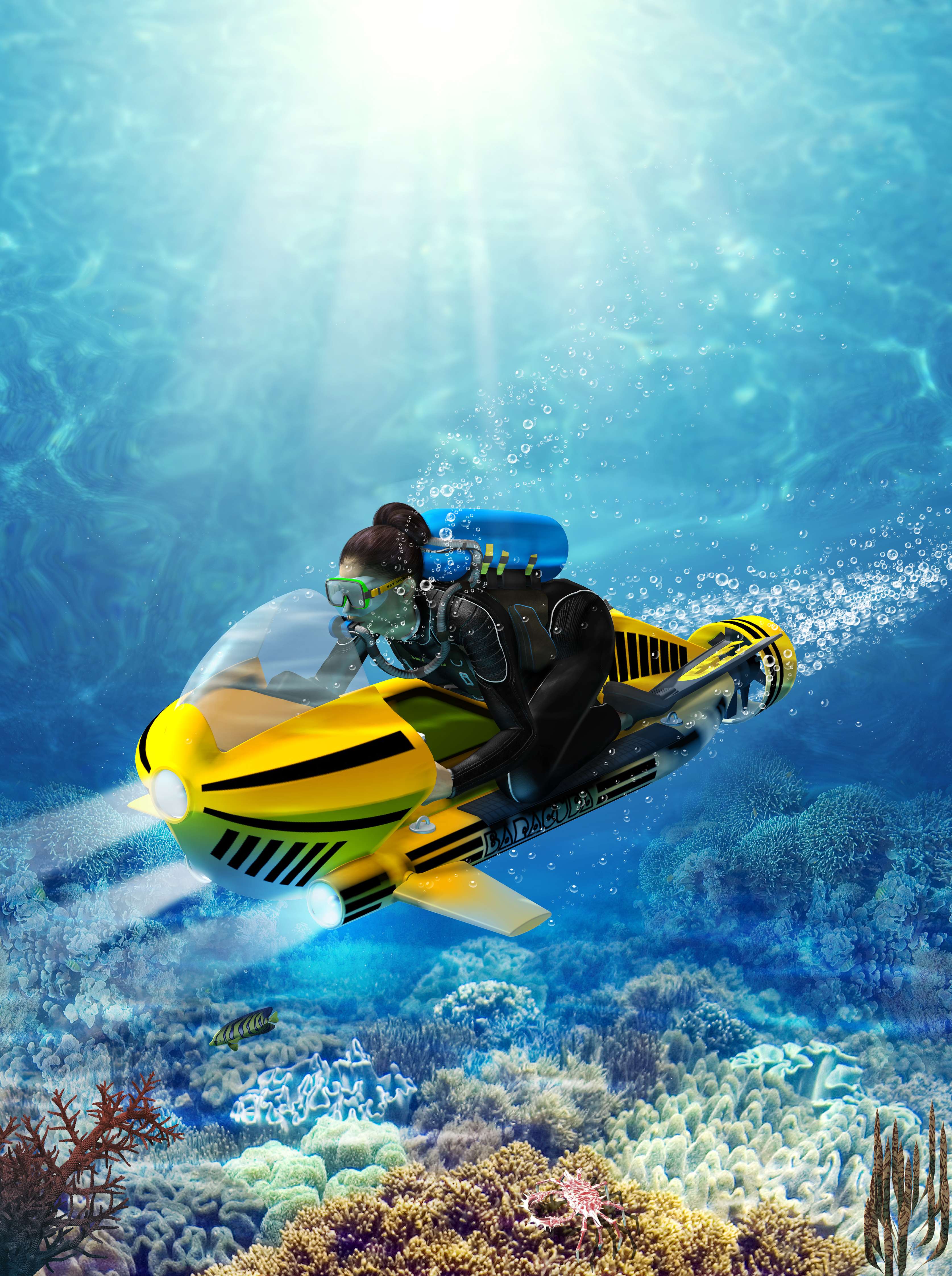 Underwater Tandem Scooter Ride