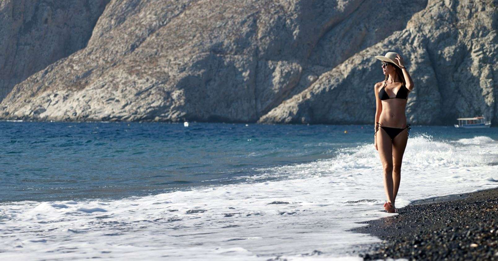 Swim At The Kamari Beach