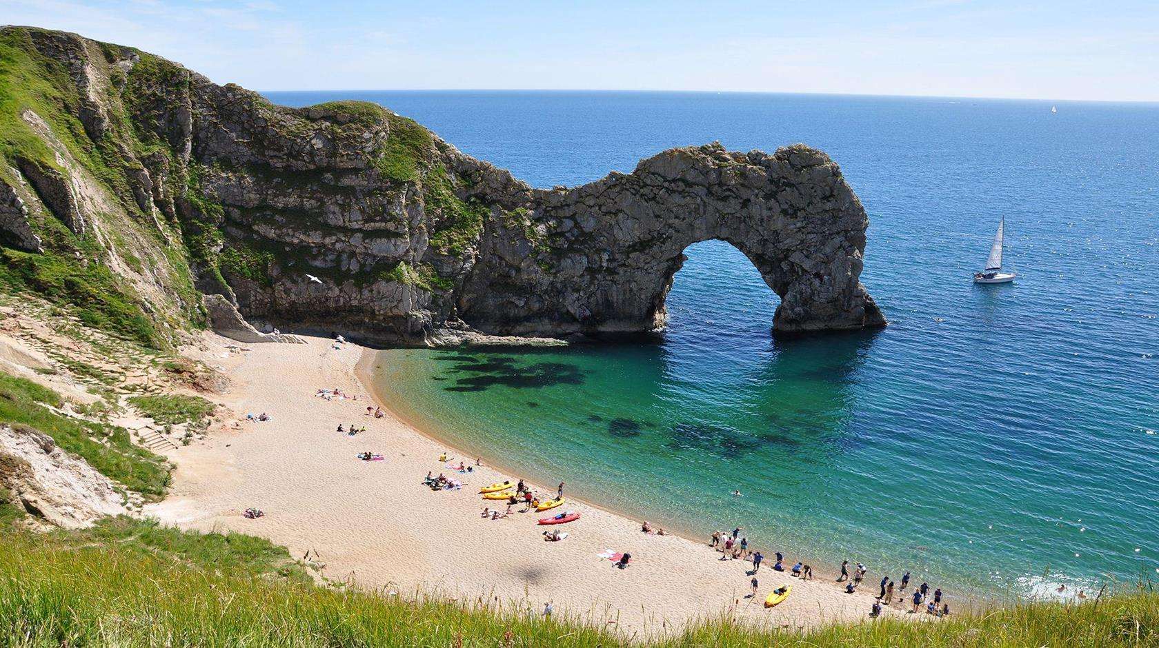 Durdle Door Beach, Dorset, England 