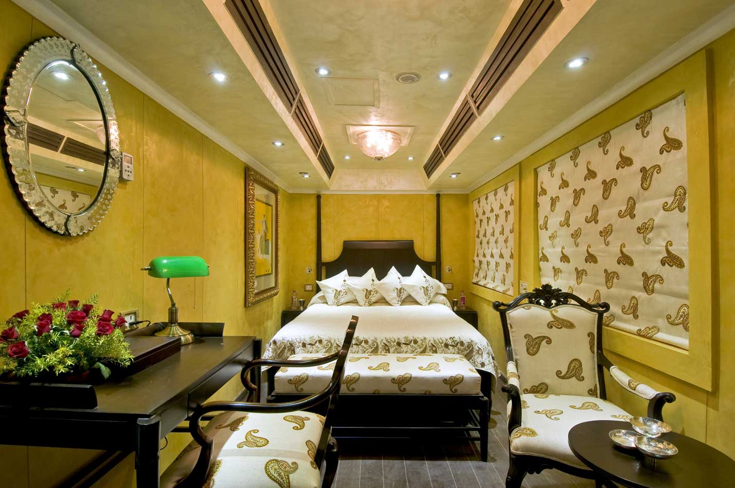 Interior of the Royal Rajasthan on Wheels