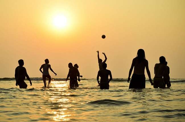 Volleyball & Football on the Beach