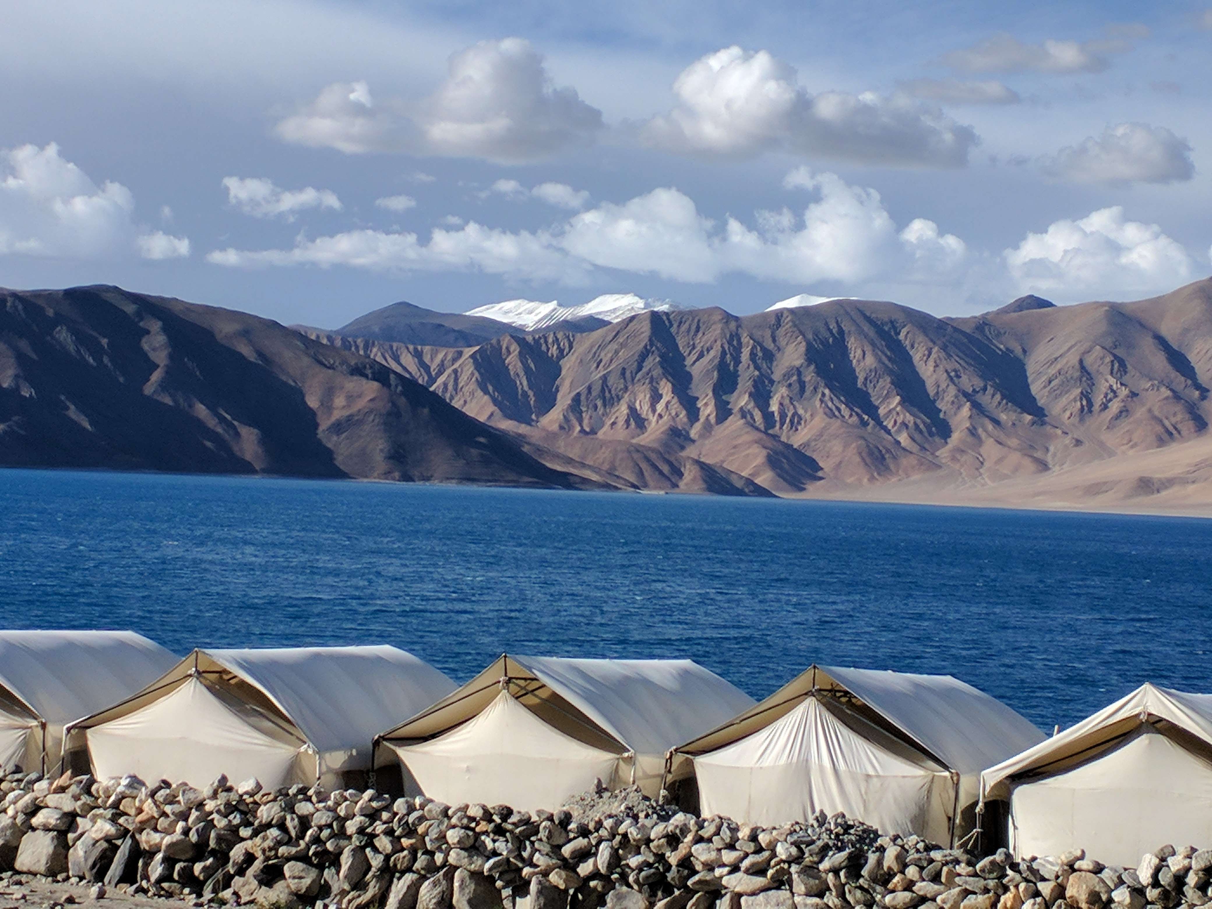 Camping at Pangong Lake