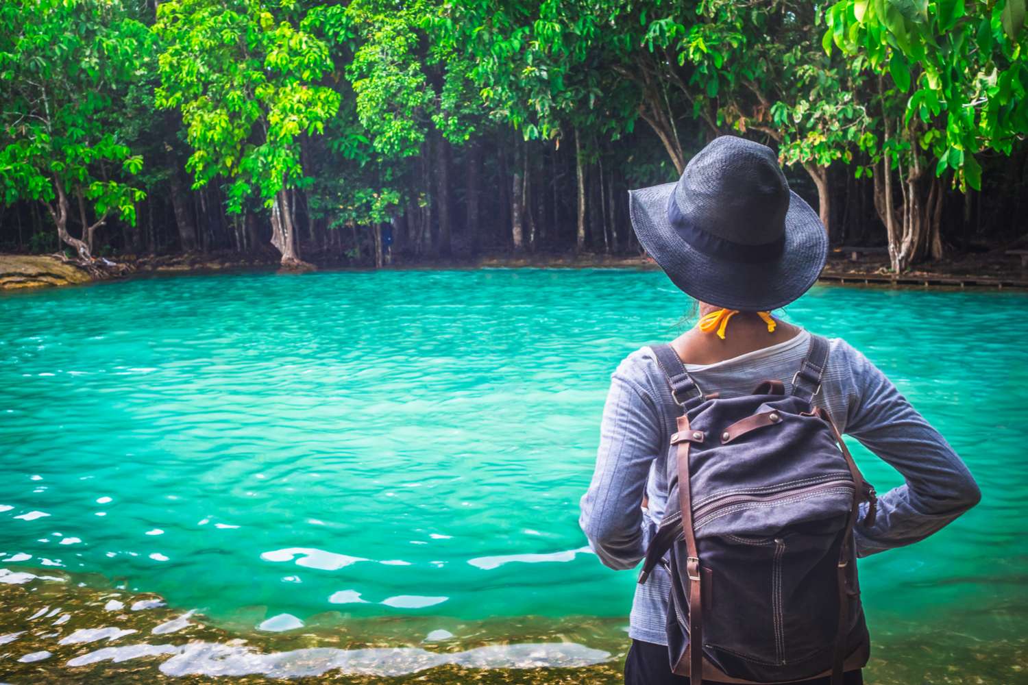 Full-day Tour to Tiger Cave Temple, Emerald Pool & Krabi Hot Springs