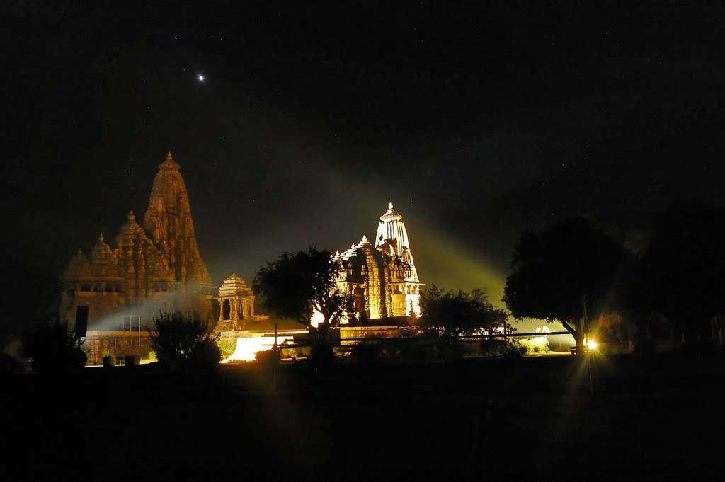 Attend the Sound and Light Show near Western Group of Temples