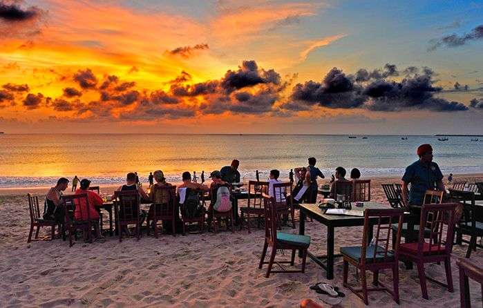 Savour a Sunset Dinner at Jimbaran Beach