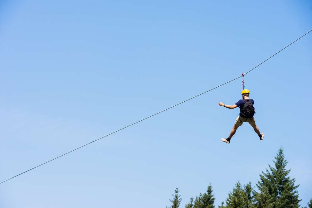 Ziplining at Satpura Adventure Club