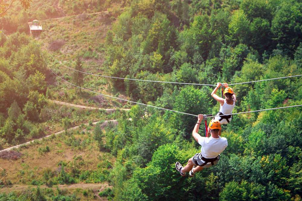 Ziplining at Mawdok