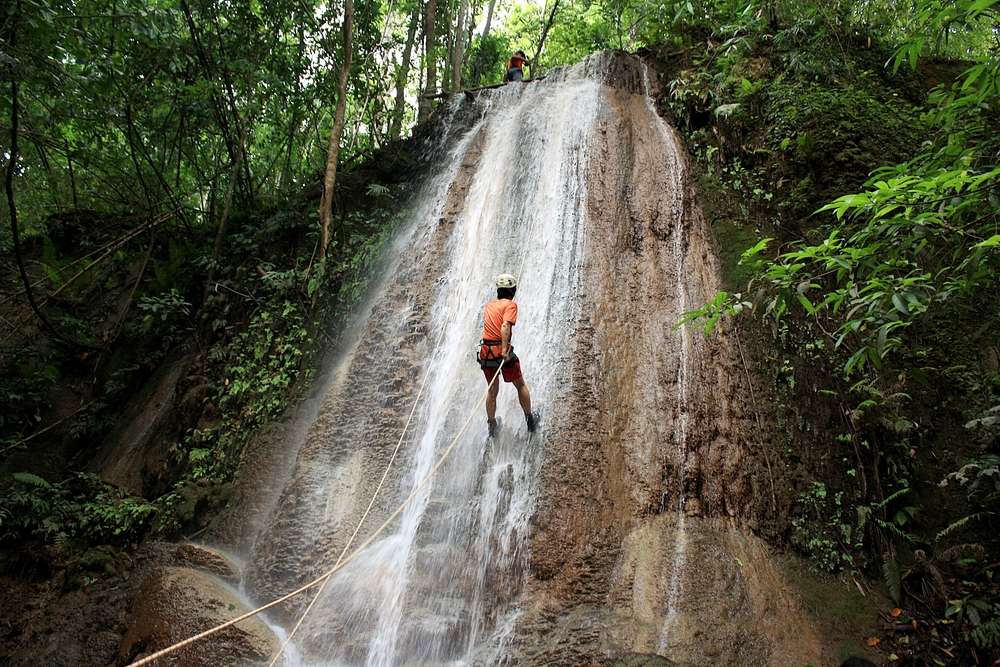 Waterfall Rappelling at Elephant Falls