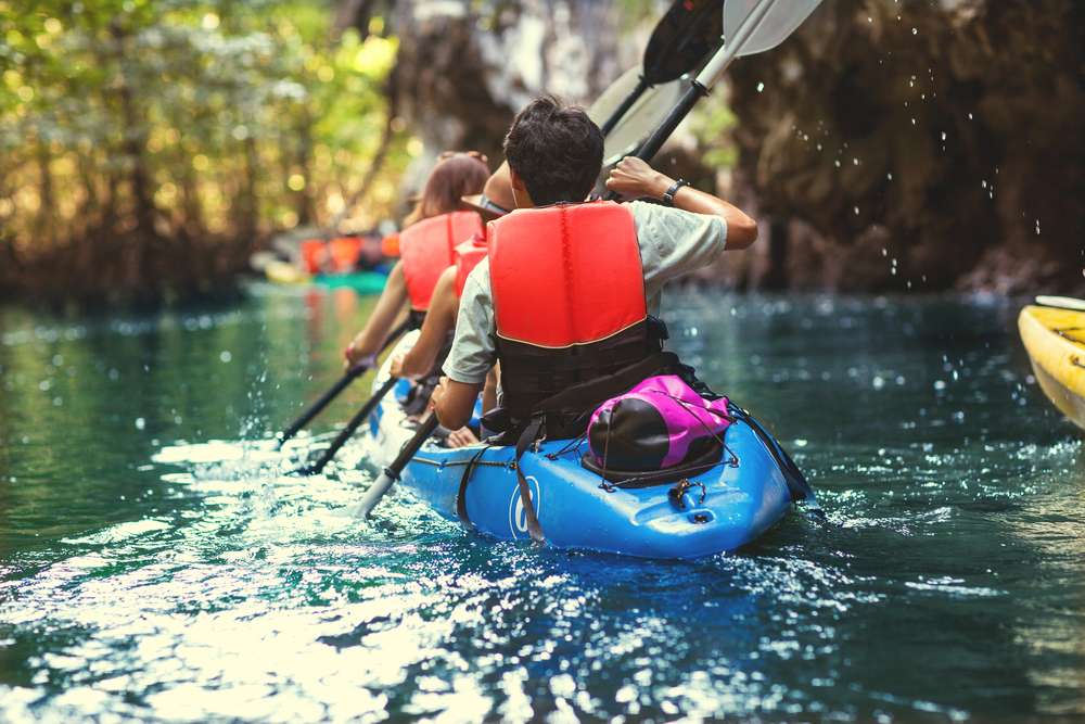 Kayaking at Kynshi River
