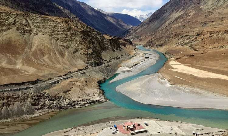 Indus and Zanskar Confluence