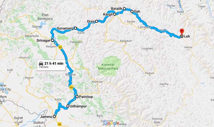 Jammu to Leh