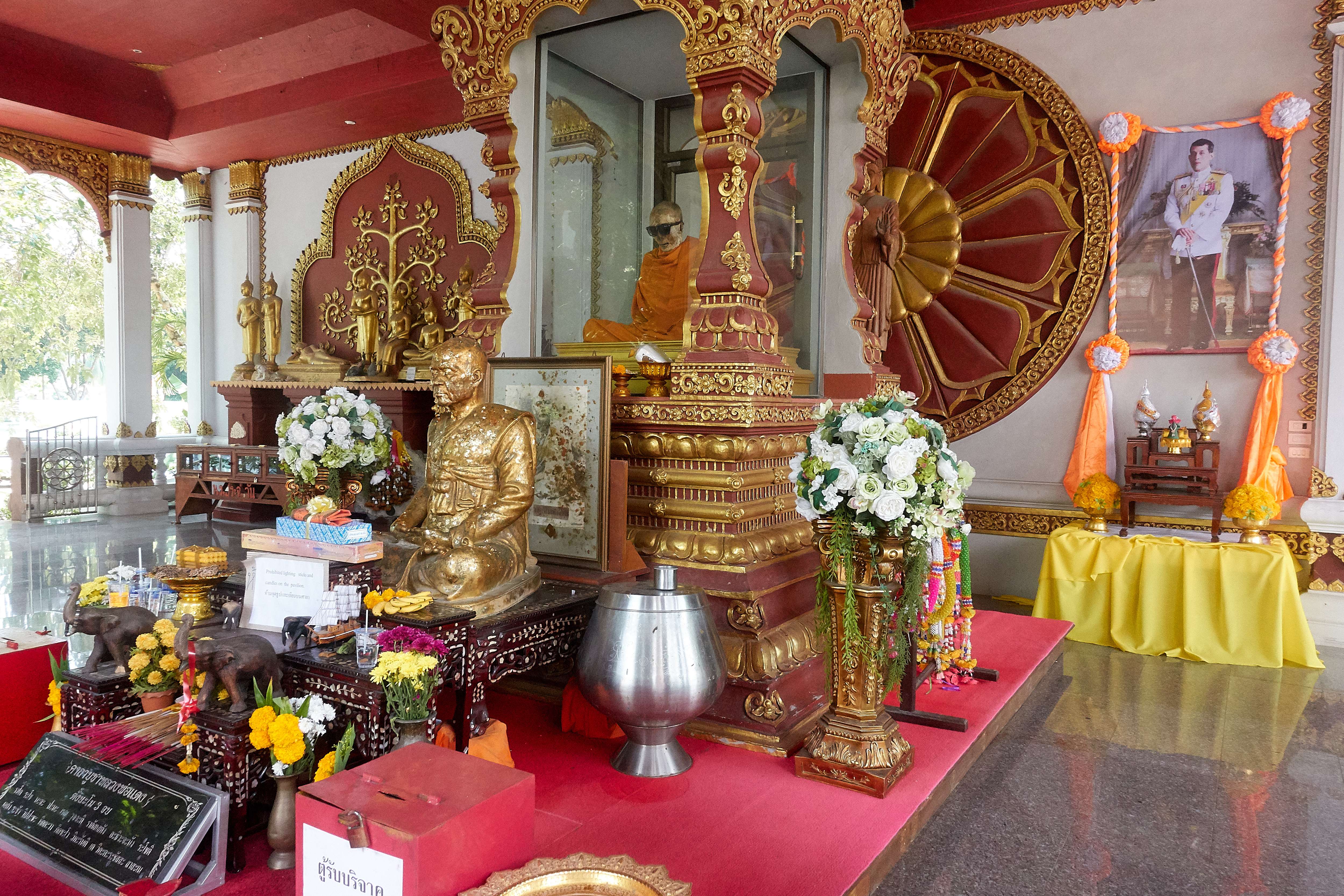 Visit the Shrine of Mummy Monk at Wat Khunaram