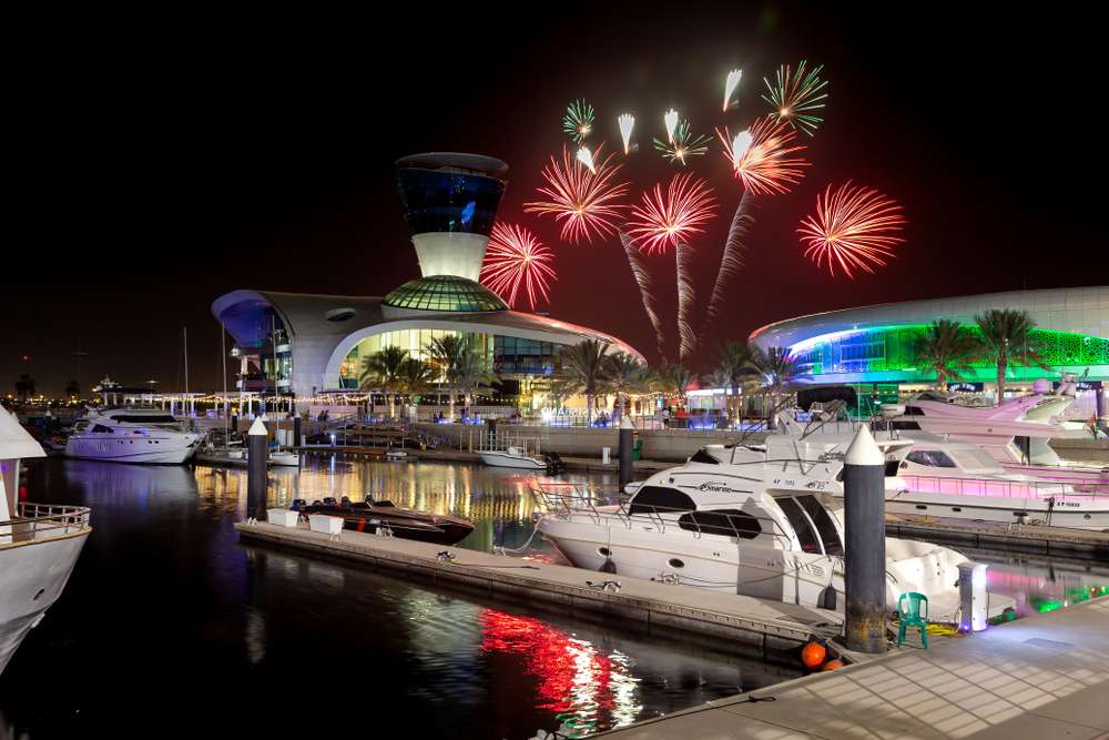 Partying at Famous Yas Island