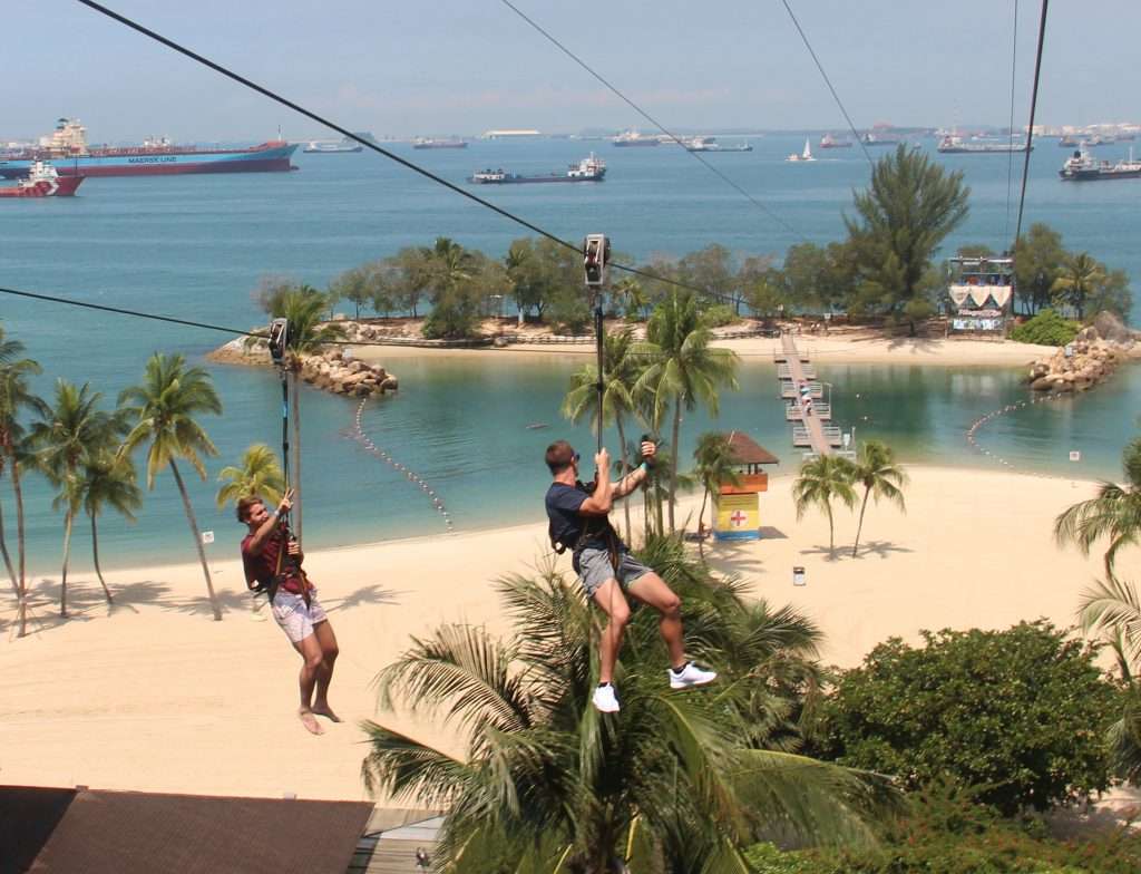 Experience Ziplining at Sentosa
