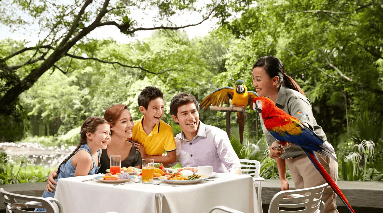 Double Date With the Couple of Parrots