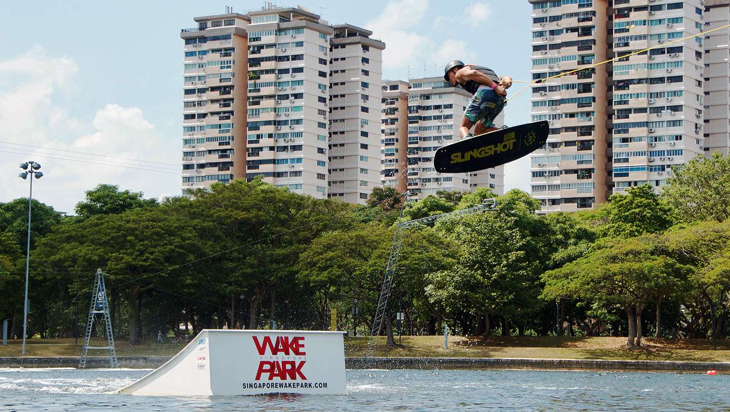 Cable Skiing at Singapore Wake Park