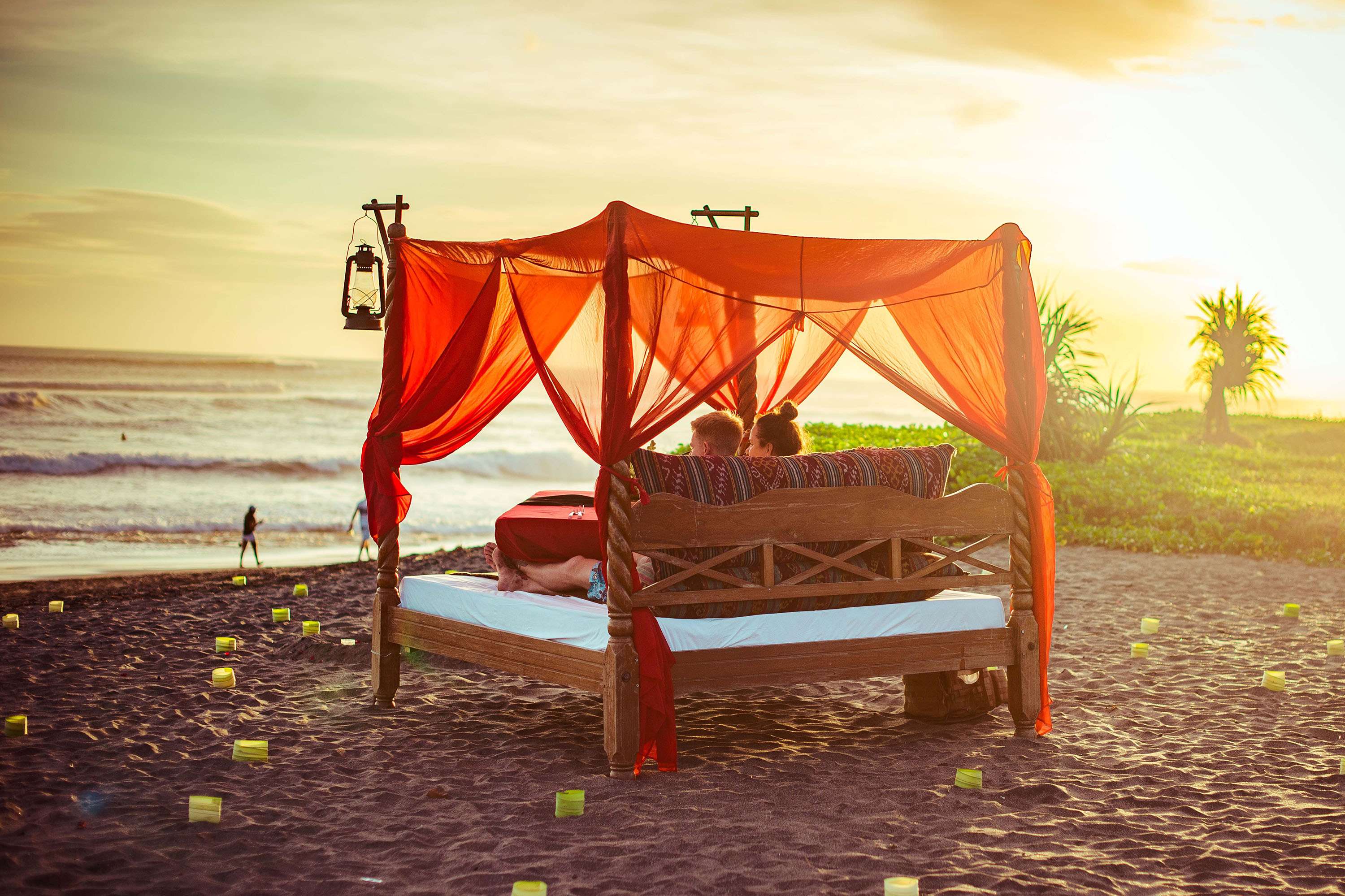 Aphrodisiac Picnic In Bed At The Beach