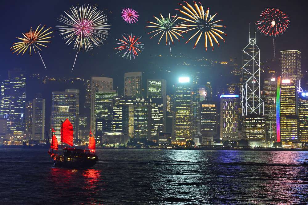 Viewing Fireworks on a Victoria Harbour Cruise