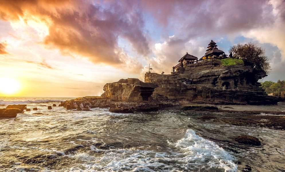 Watch a Romantic Sunset at Tanah Lot