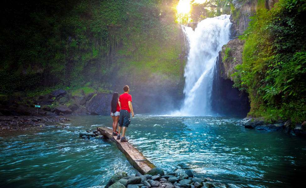 Bathe in Tegenungan Waterfall