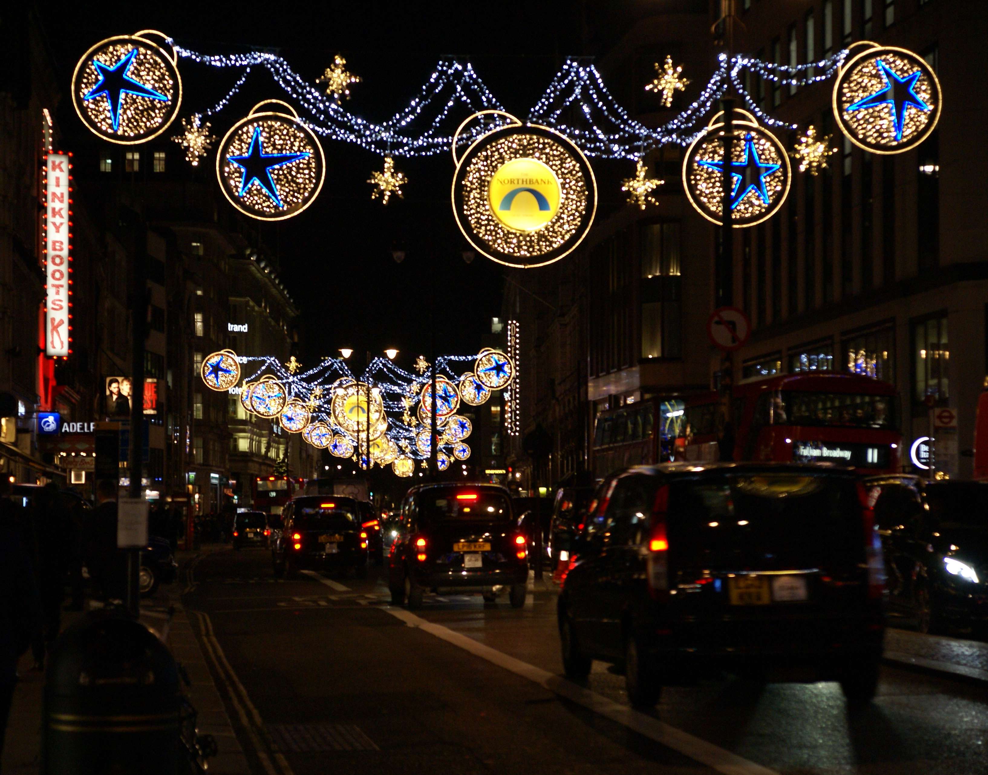 Christmas lights in the Westend