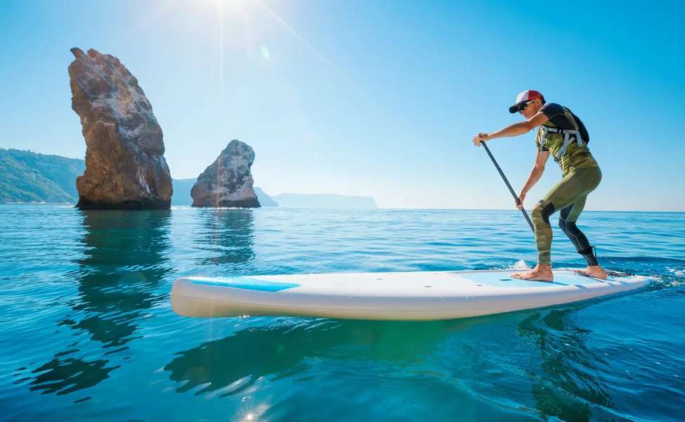 Stand Up Paddle Boarding at Belle Mare