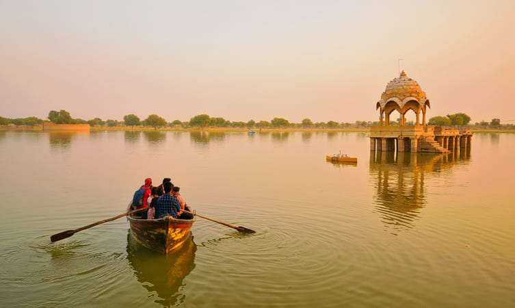 Boating at Gadisar Lake
