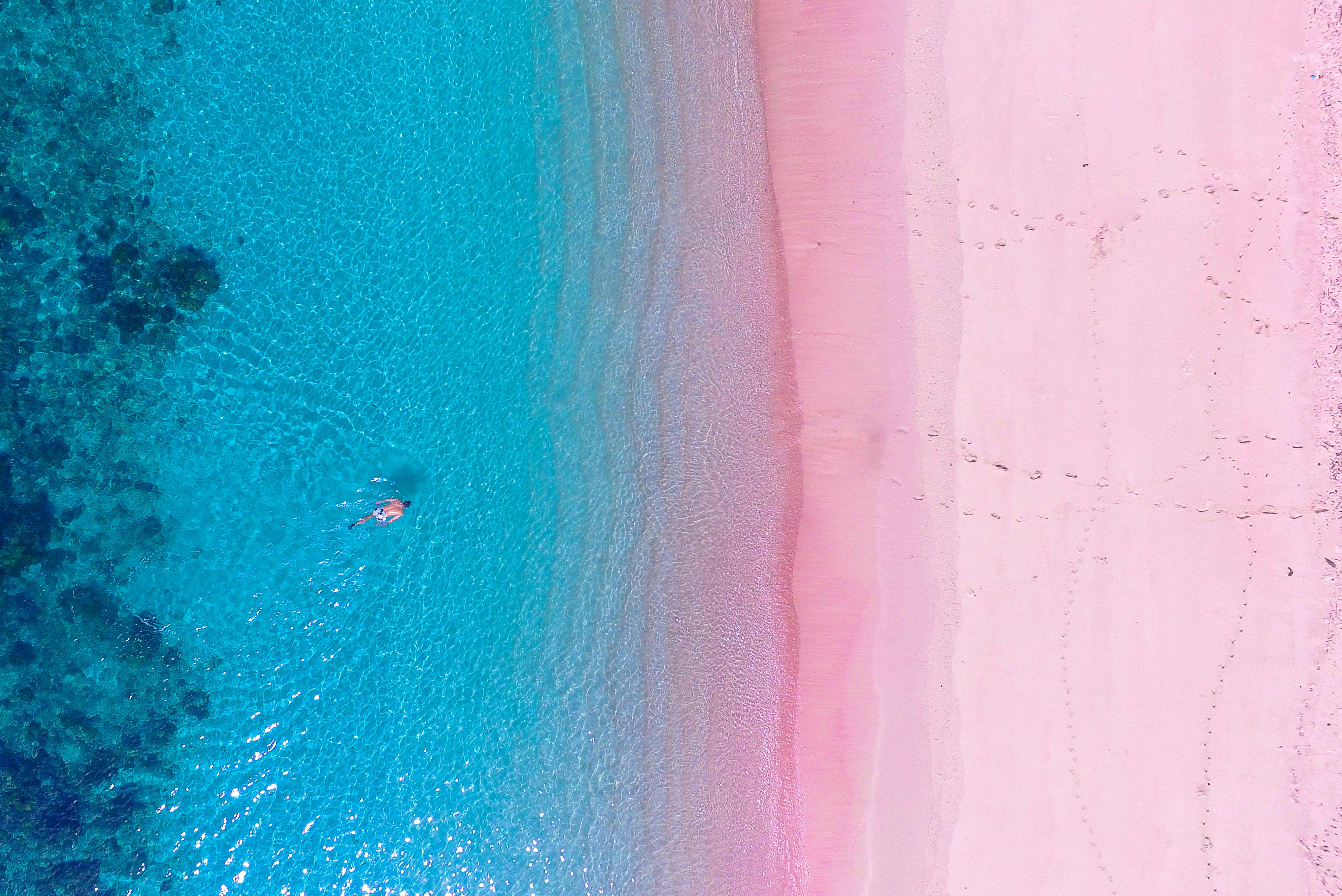 Snorkelling at the Pink Beach