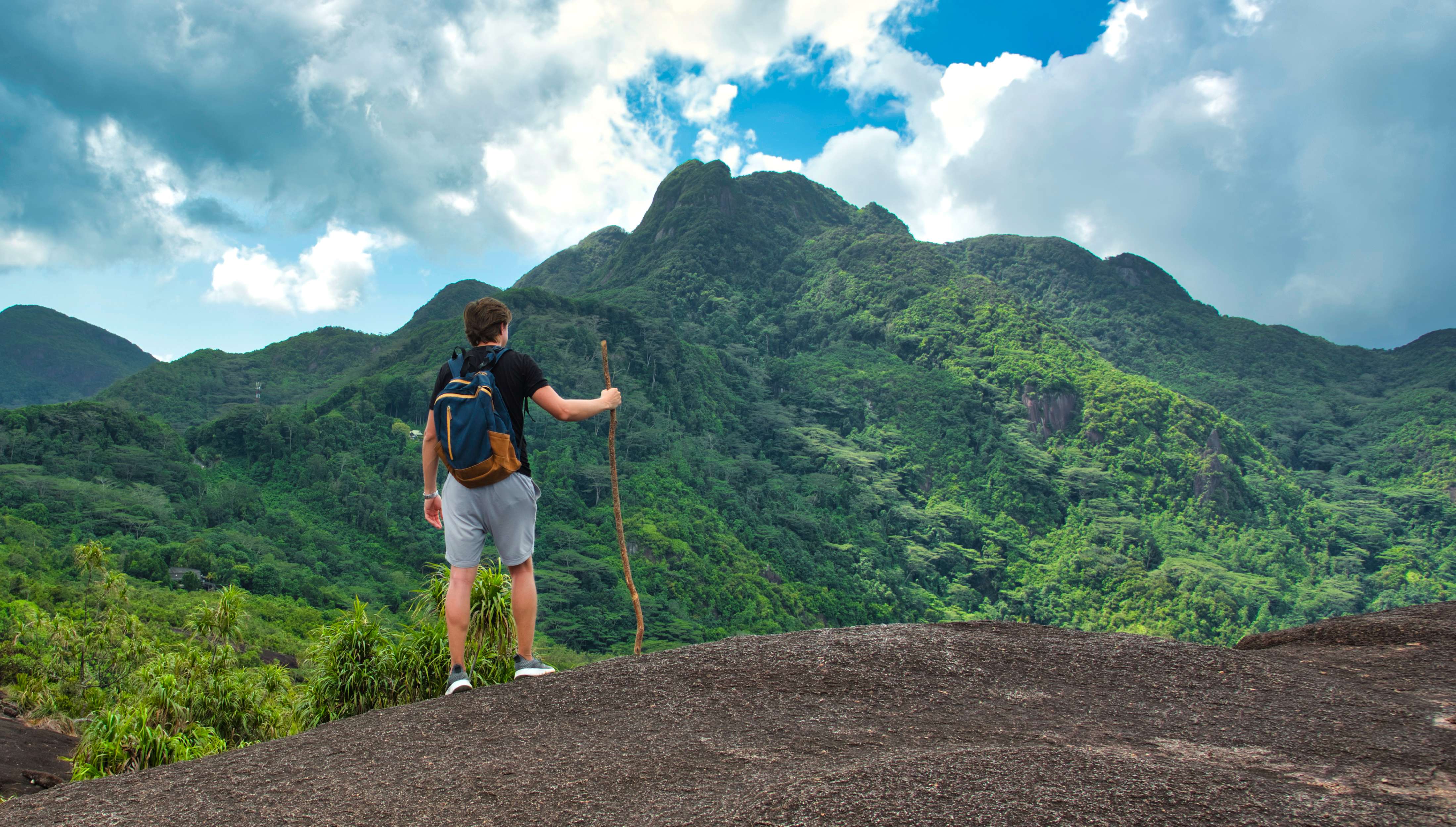 Climb to Morne Blanc Trail in Victoria