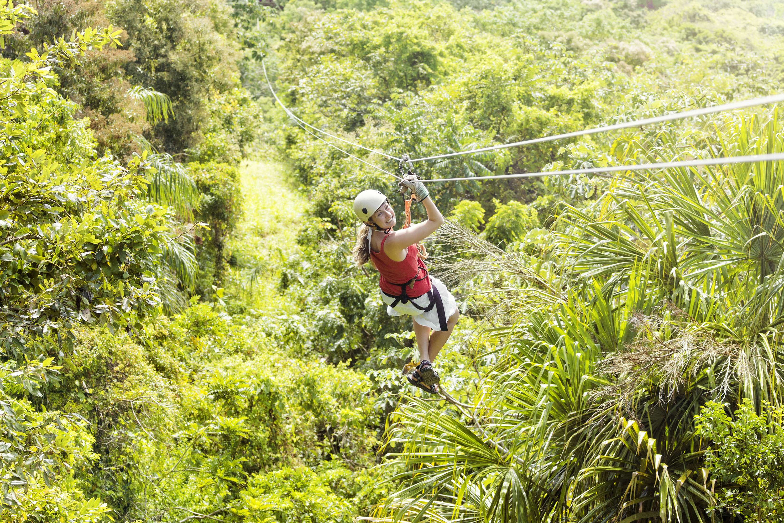 Enjoy zip lining in Pacific Harbour