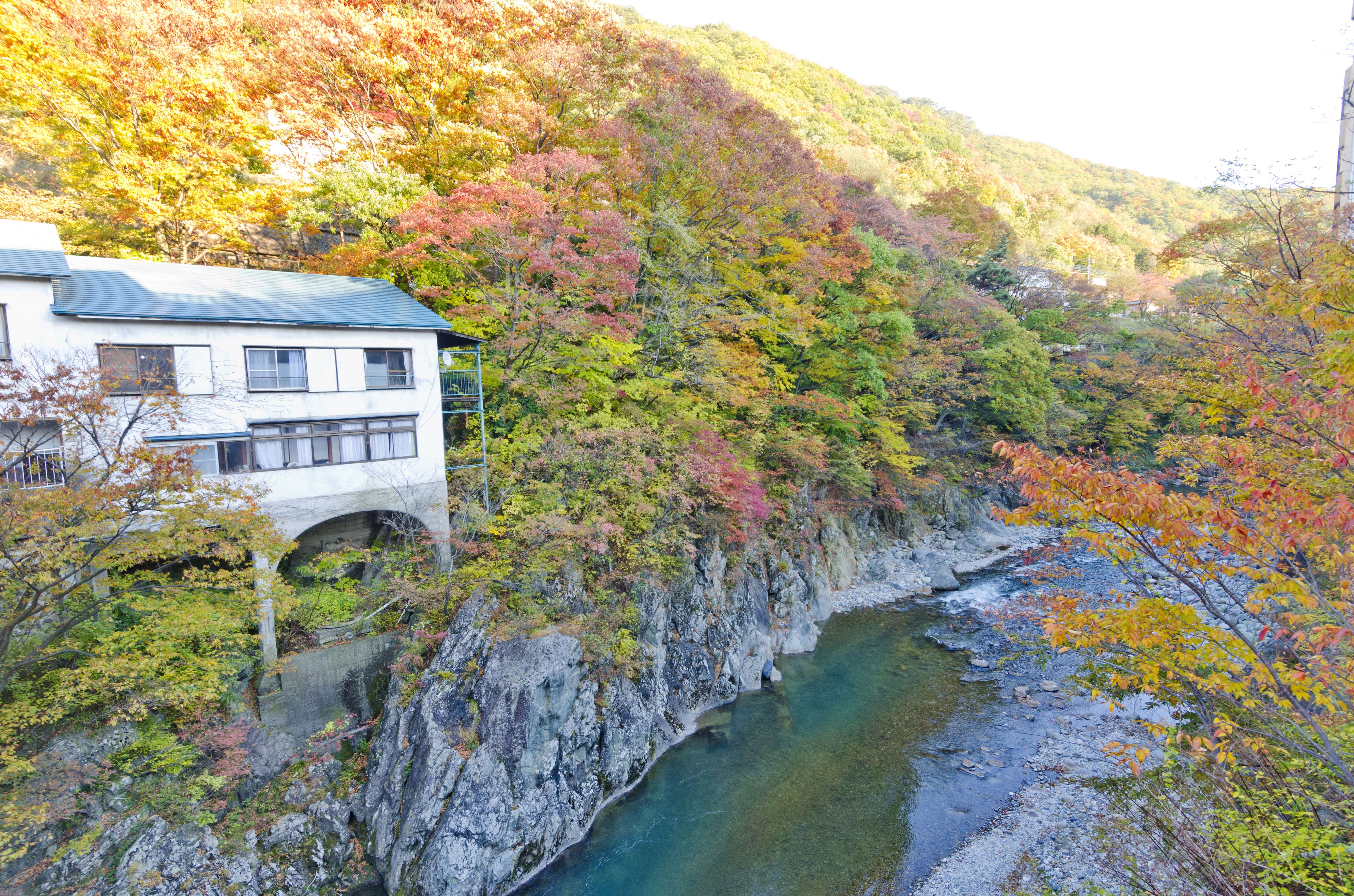 Canyon Down at Waterfall Slide in Minakami, Gunm
