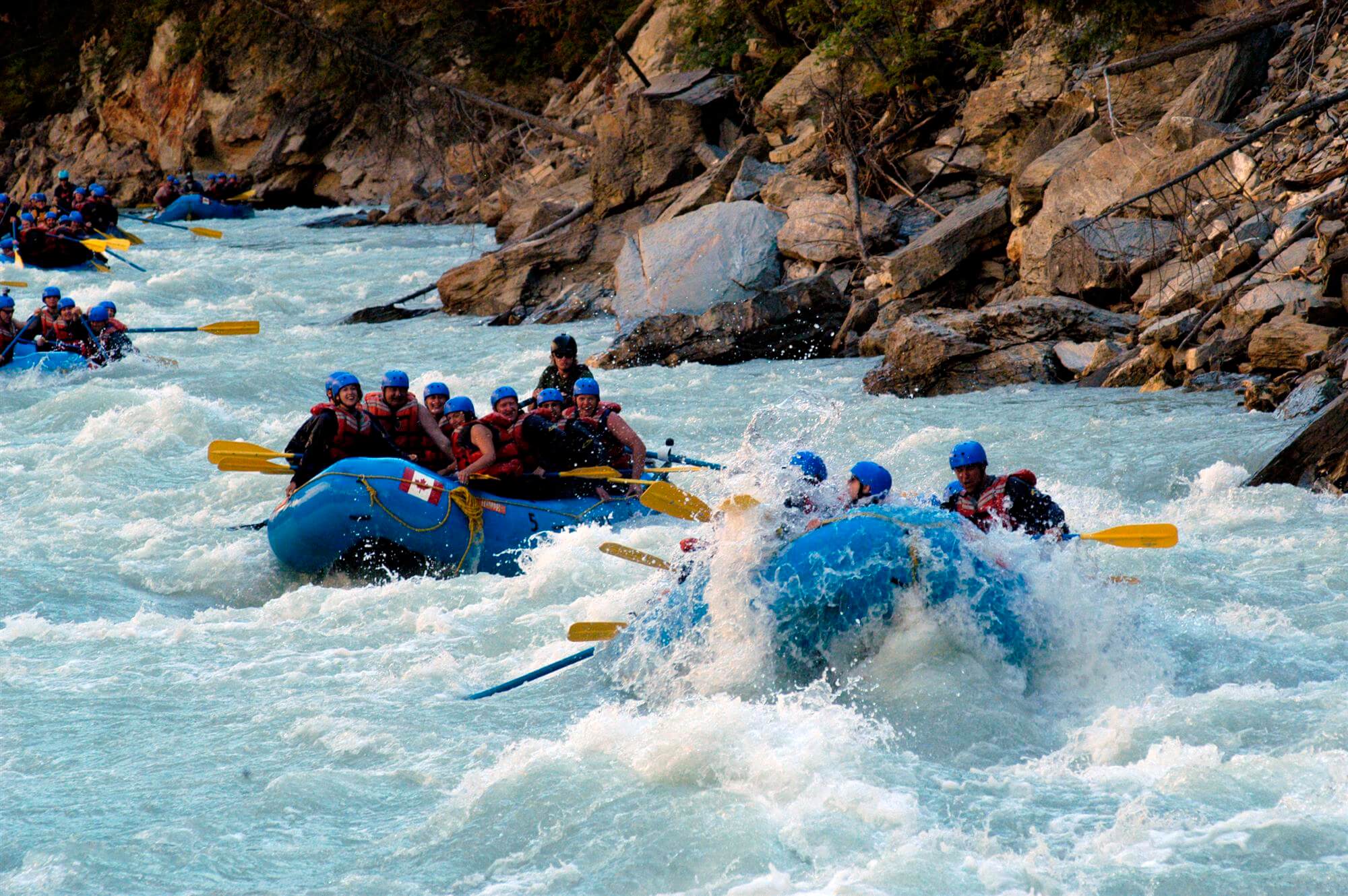 White Water Raft In Banff