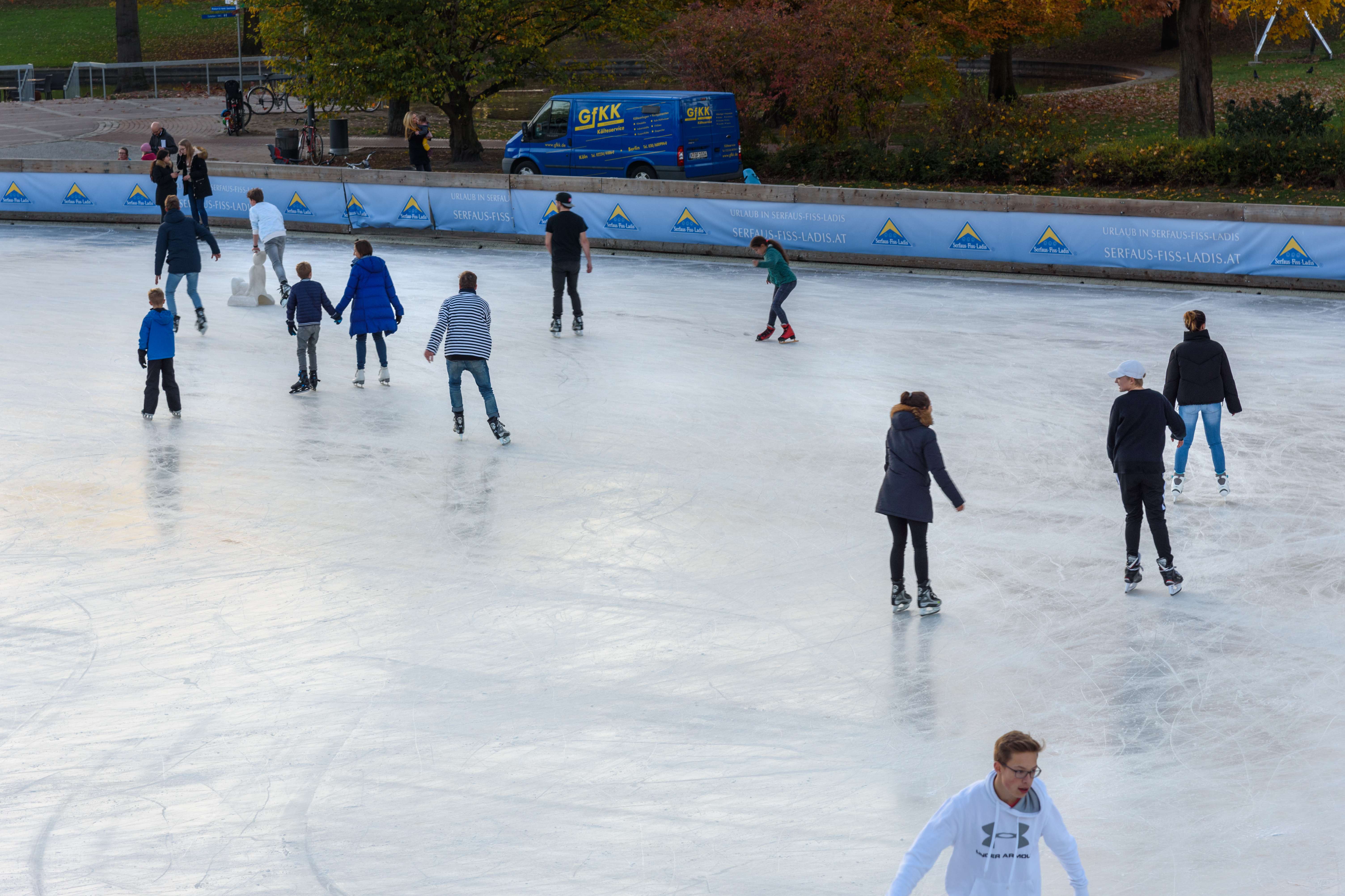 Skate in the Largest Open-Air Ice Rink Eisarena Hamburg