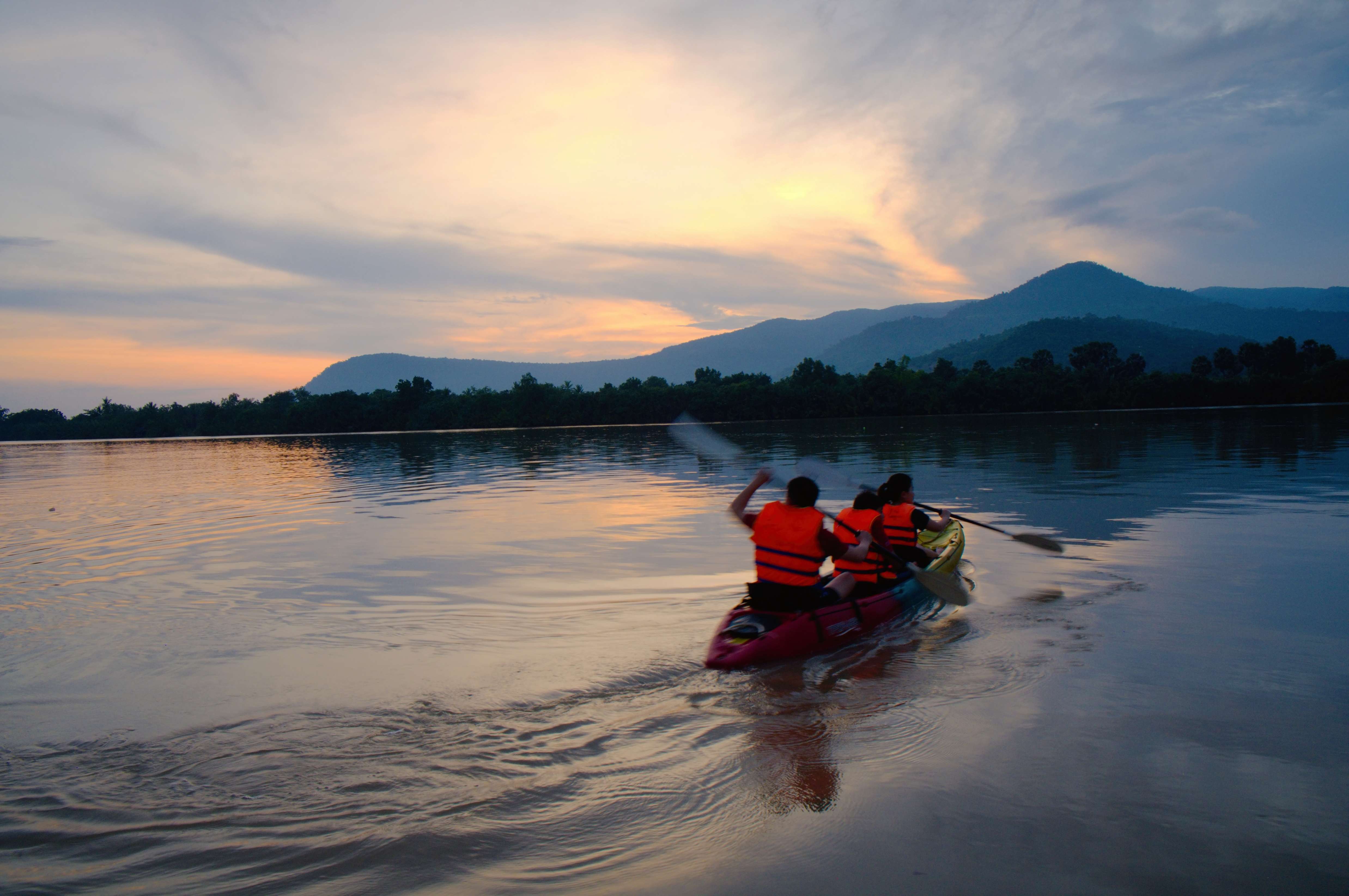 Kayaking Along Kampot River