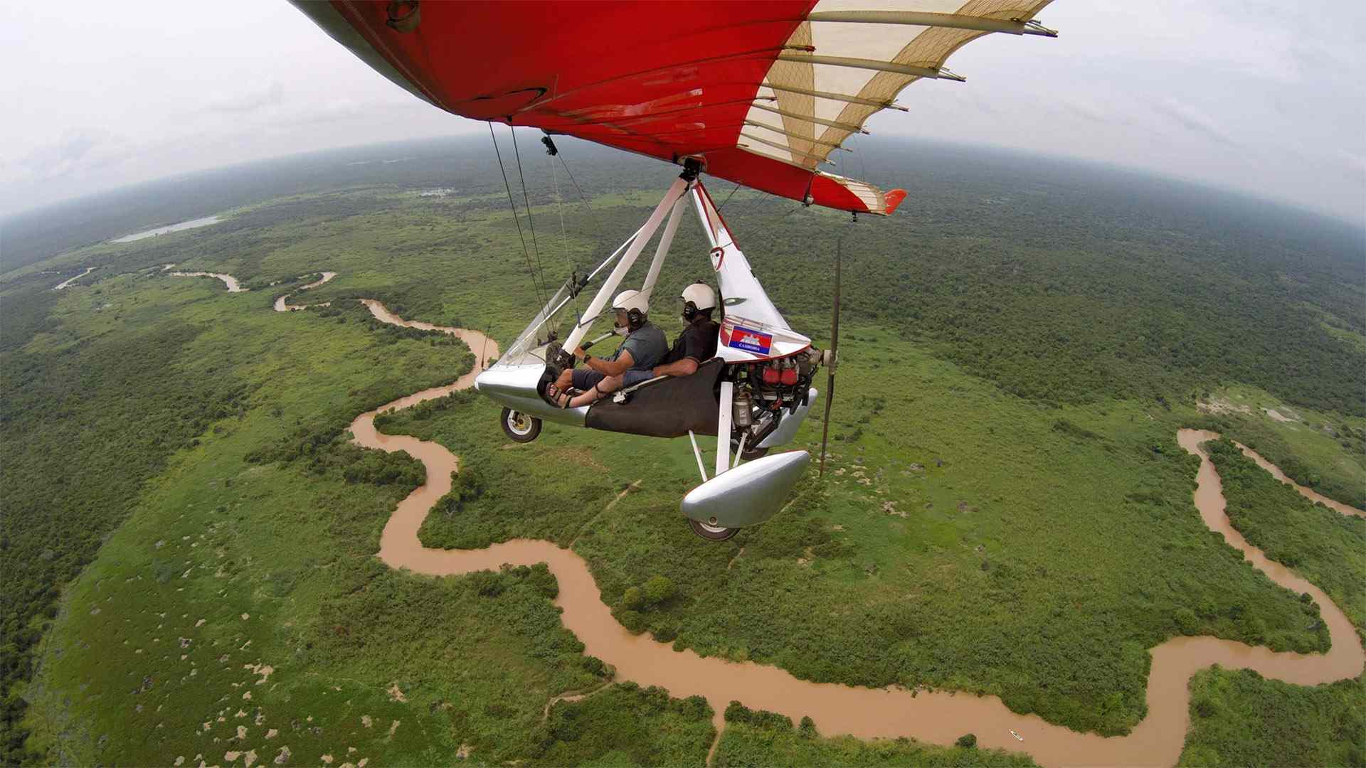 Microlight Flight Above Cambodia