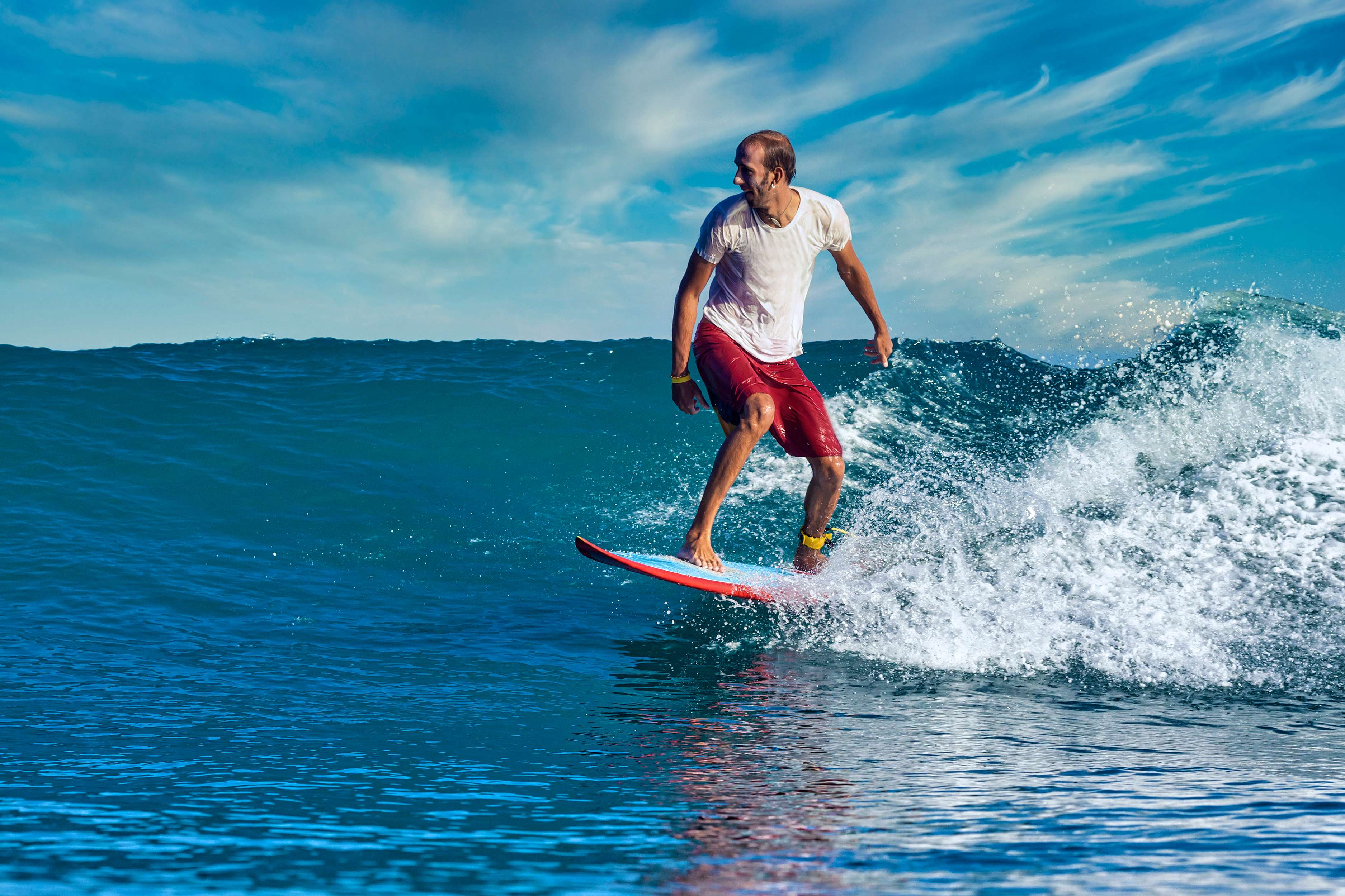 Surfing at Mount Coolum