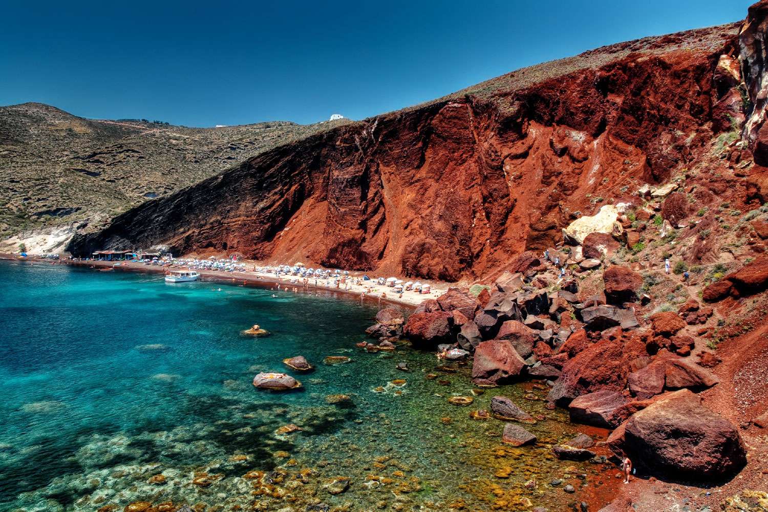 Visit Rusty Red Beach of Santorini