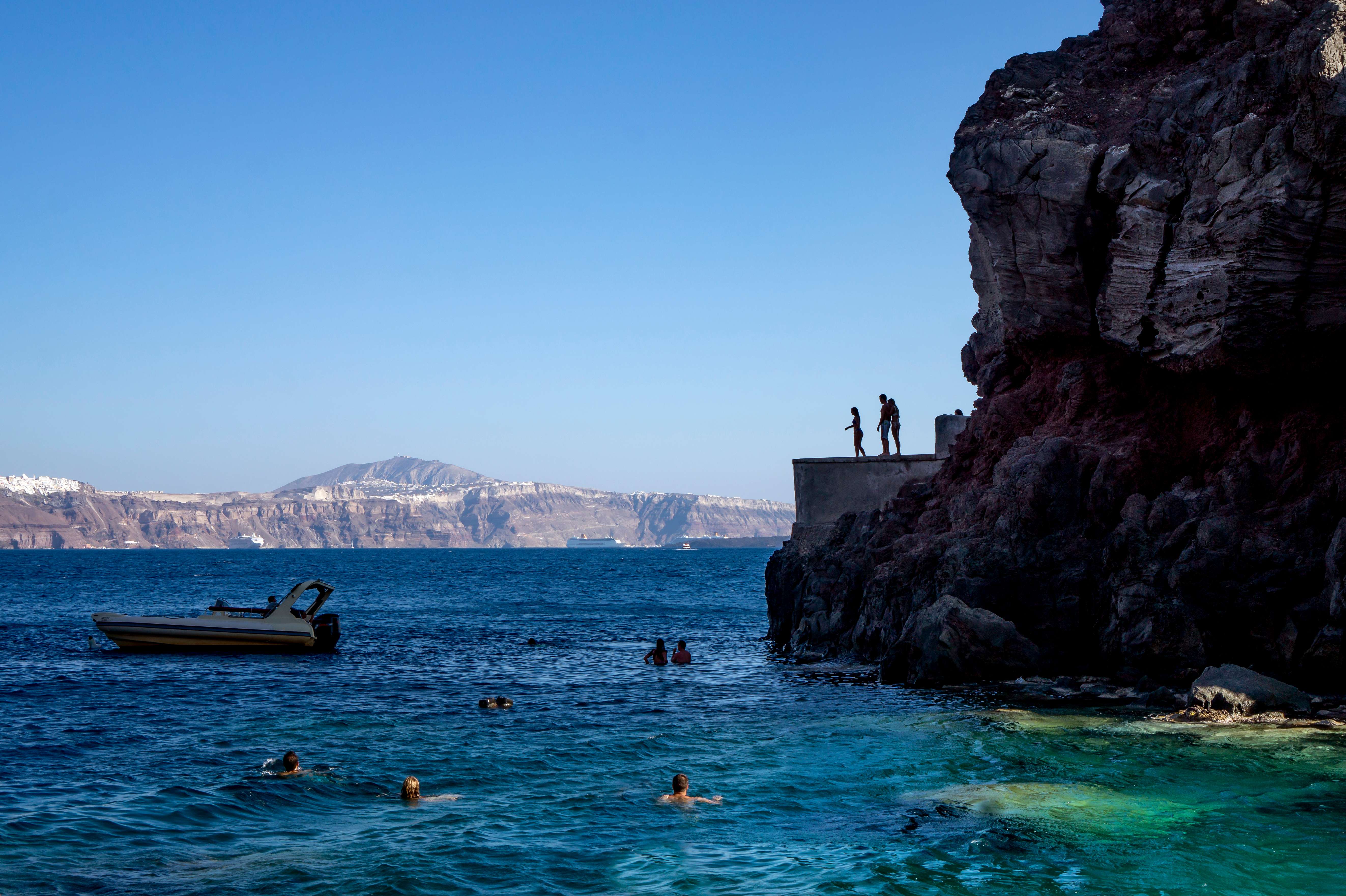 Swim at Ammoudi Bay