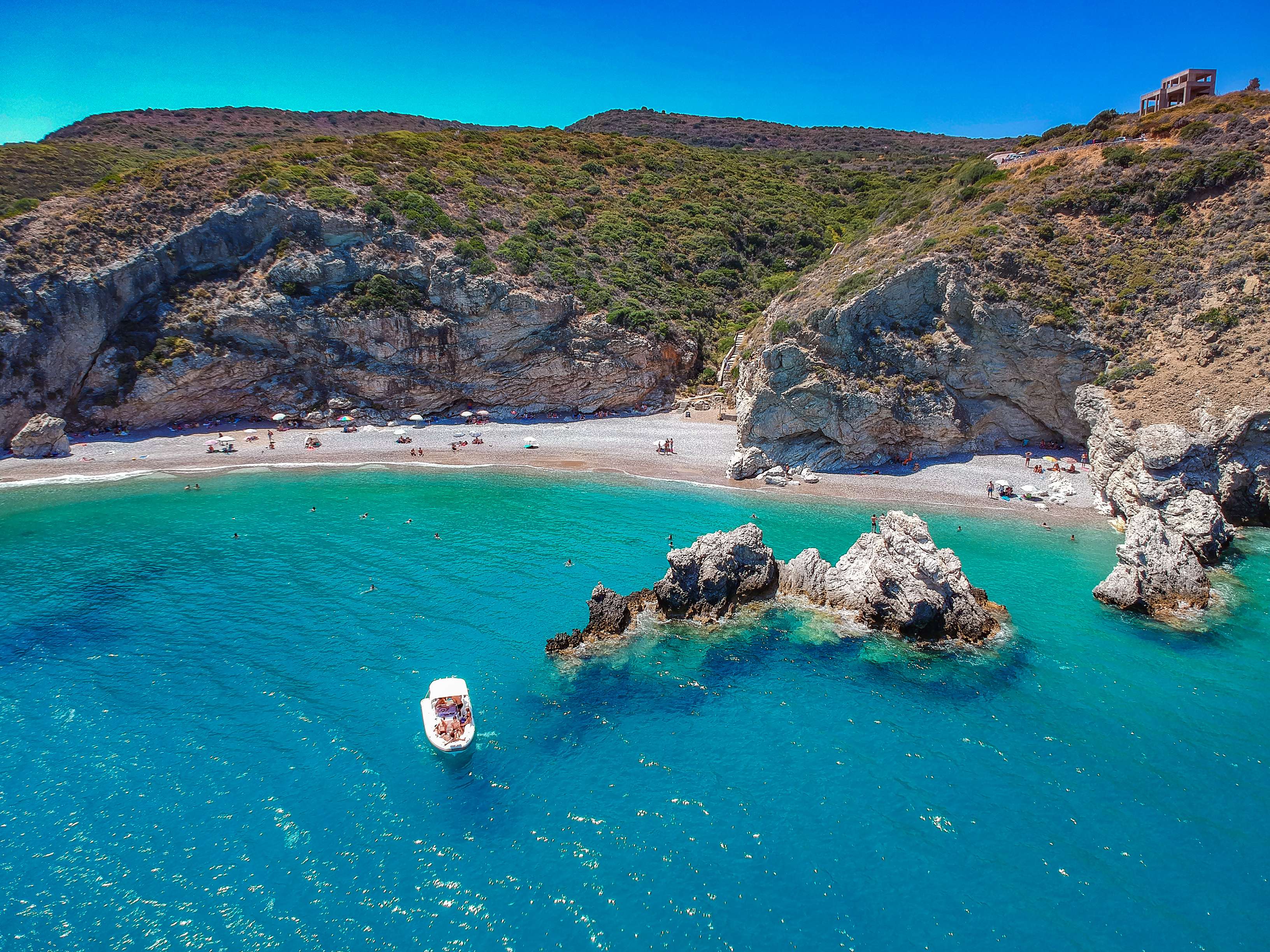 Sailing at Cythera Island