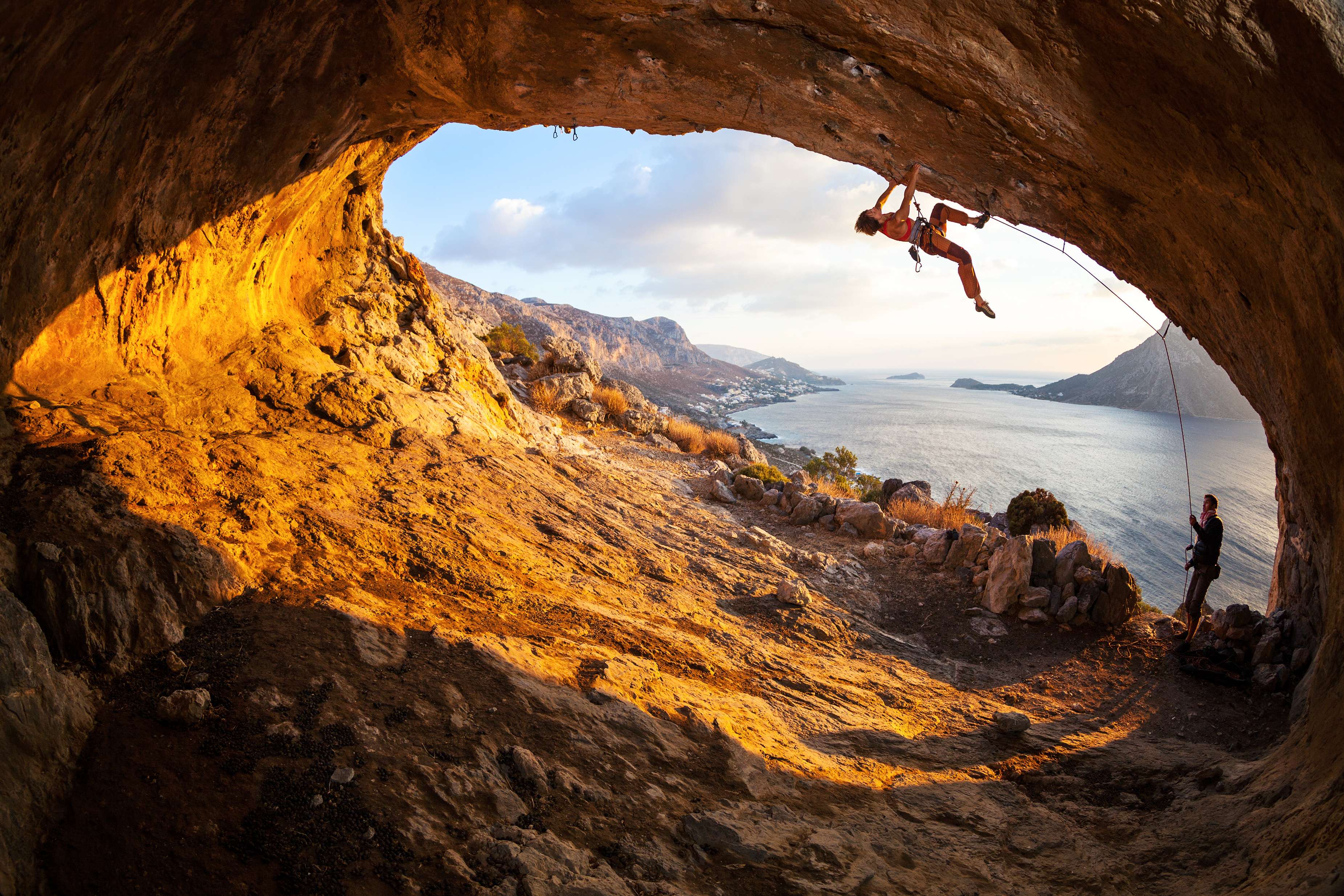 Rock climbing at Kalymnos