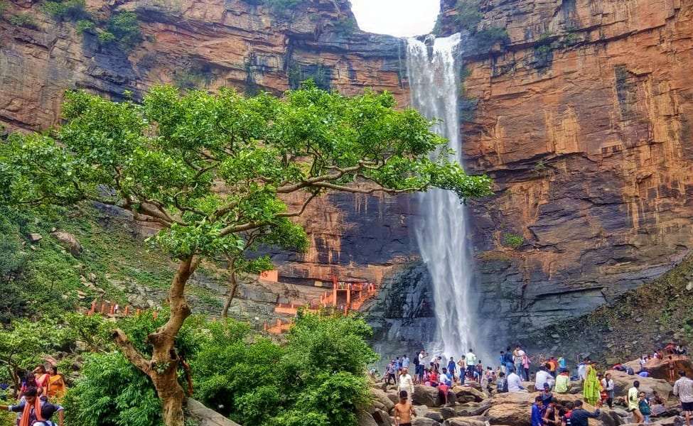 Enjoy at Tutla Bhawani Waterfall